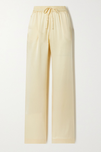 Sulu Silk-Crepe Wide-Leg Pants from LouLou Studio