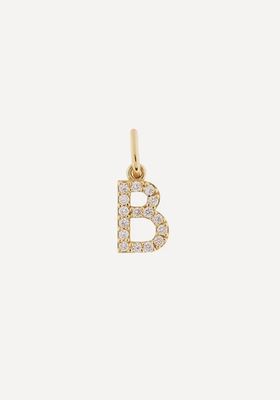 18ct Gold Letter B Diamond Alphabet Pendant from Liberty