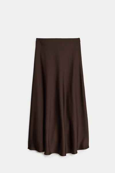 Satin Midaxi Slip Skirt