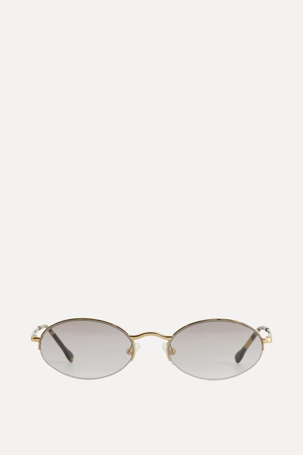 Wire Frame Oval Sunglasses