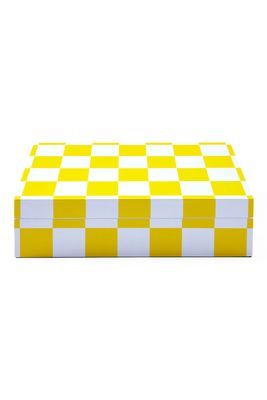  Checkerboard Lacquer Stacking Box from Jonathan Adler