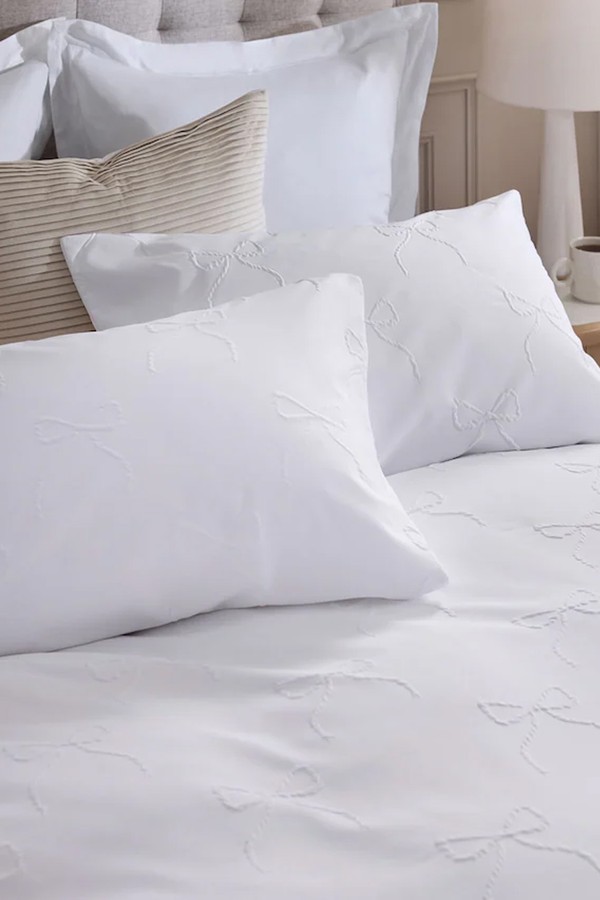Bow Textured Print Duvet Cover & Pillowcase Set from NEXT HOME