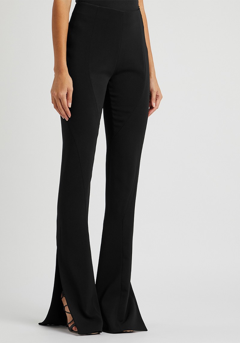 Split Slim-Leg Trousers from Monot