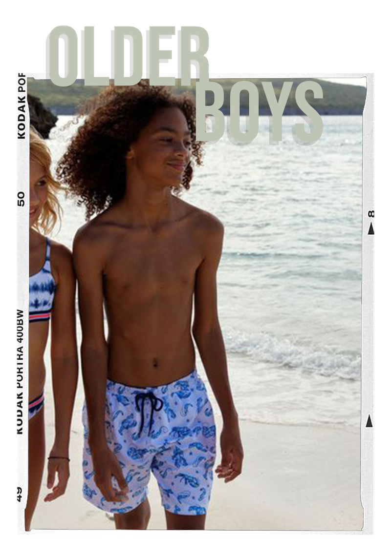 White Lobster Swim Shorts from Sunuva