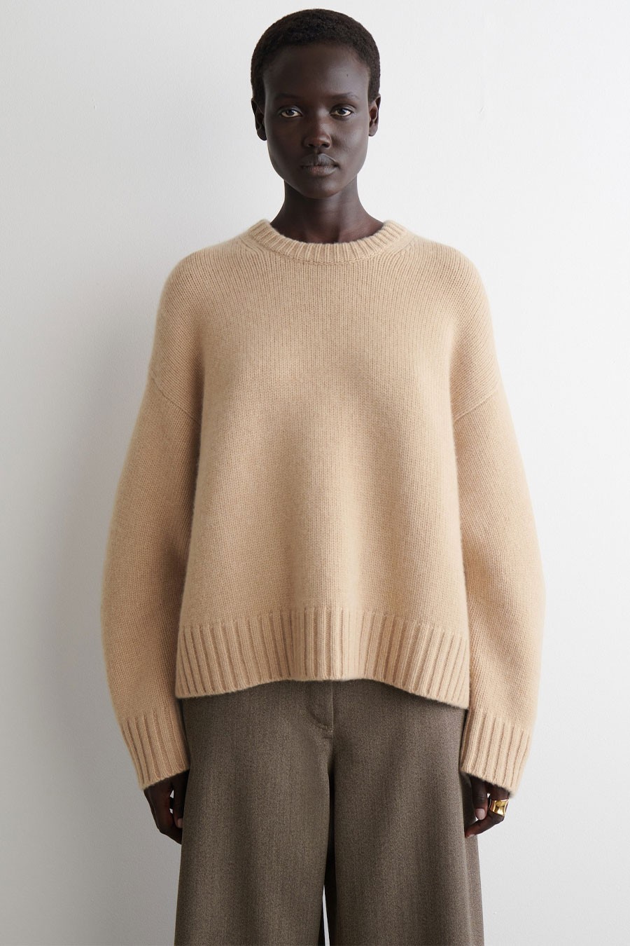 Chunky Cashmere Crew-Neck Jumper from  COS