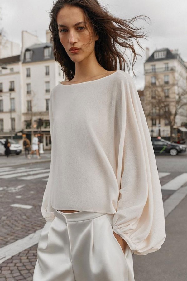 Knit Volume Sleeve Top from zara