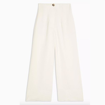 Ecru Stitch Wide Leg Trousers