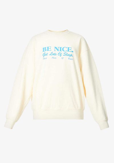 Text-Print Jersey Sweatshirt from Sporty & Rich