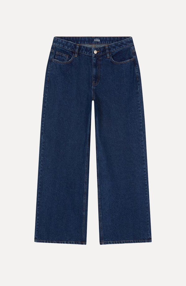 Mid-Rise Wide Leg Jeans 