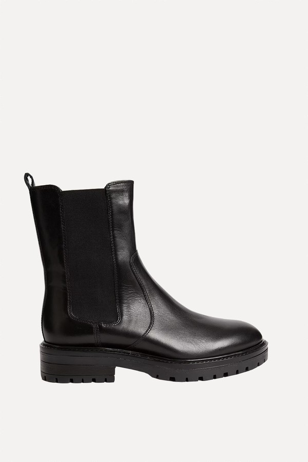 Leather Chelsea Block Heel Boots from Marks & Spencer