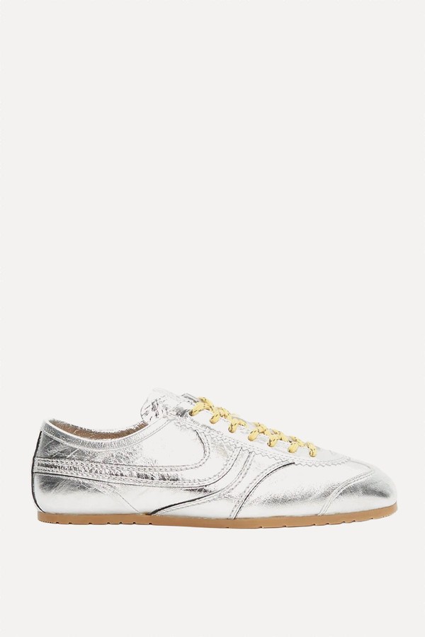 Crinkled Leather Low-Top Trainers  from Dries Van Noten
