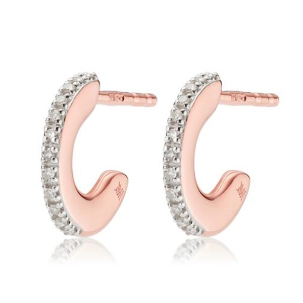 Fiji Small Skinny Hoop Diamond Earrings