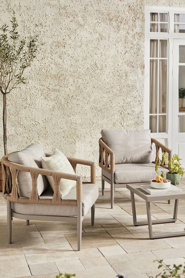 Sorrento Garden 3 Piece Rattan Chairs & Table Bistro Set