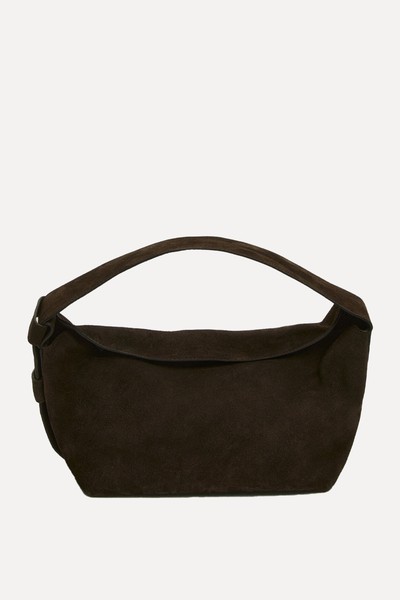 Split Suede Leather Shoulder Bag from Massimo Dutti