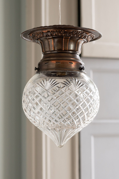 Early Twentieth Century Cut Glass Ceiling Light from Lassco