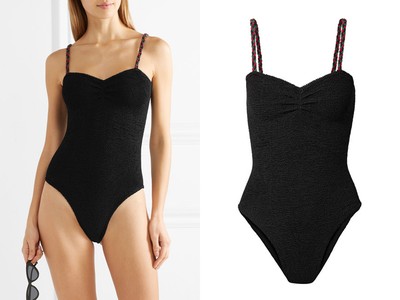 Trina Seersucker Swimsuit  from Hunza G