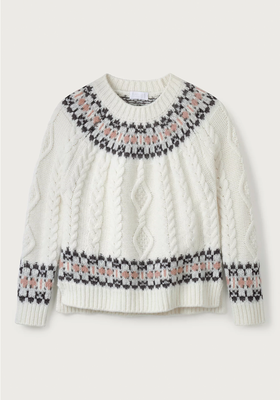 Fair Isle Cable Jumper With Alpaca from The White Company