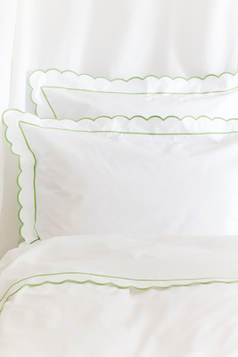 Green Scalloped Bed Linen Collection from Sophie Conran