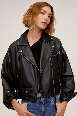 Leather Biker Jacket from Mango