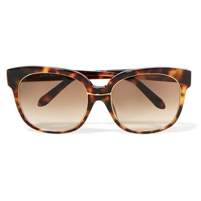 Oversized Square-Frame Tortoiseshell Acetate And Gold-Plated from Linda Farrow