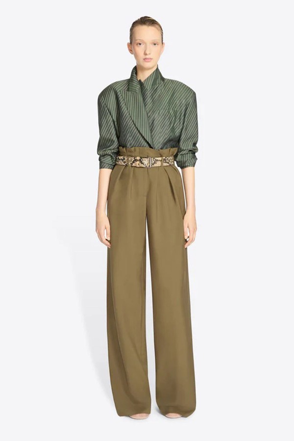 Belted Wool Trousers