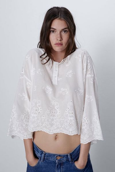 Embroidered Blouse from Zara