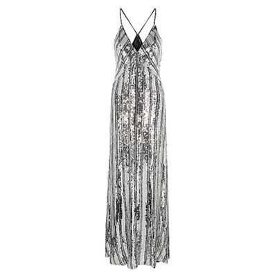 Stardust Silver Sequin Gown from Galvan