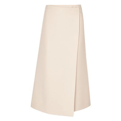 Saio Wool & Silk-Blend Wrap Skirt from The Row