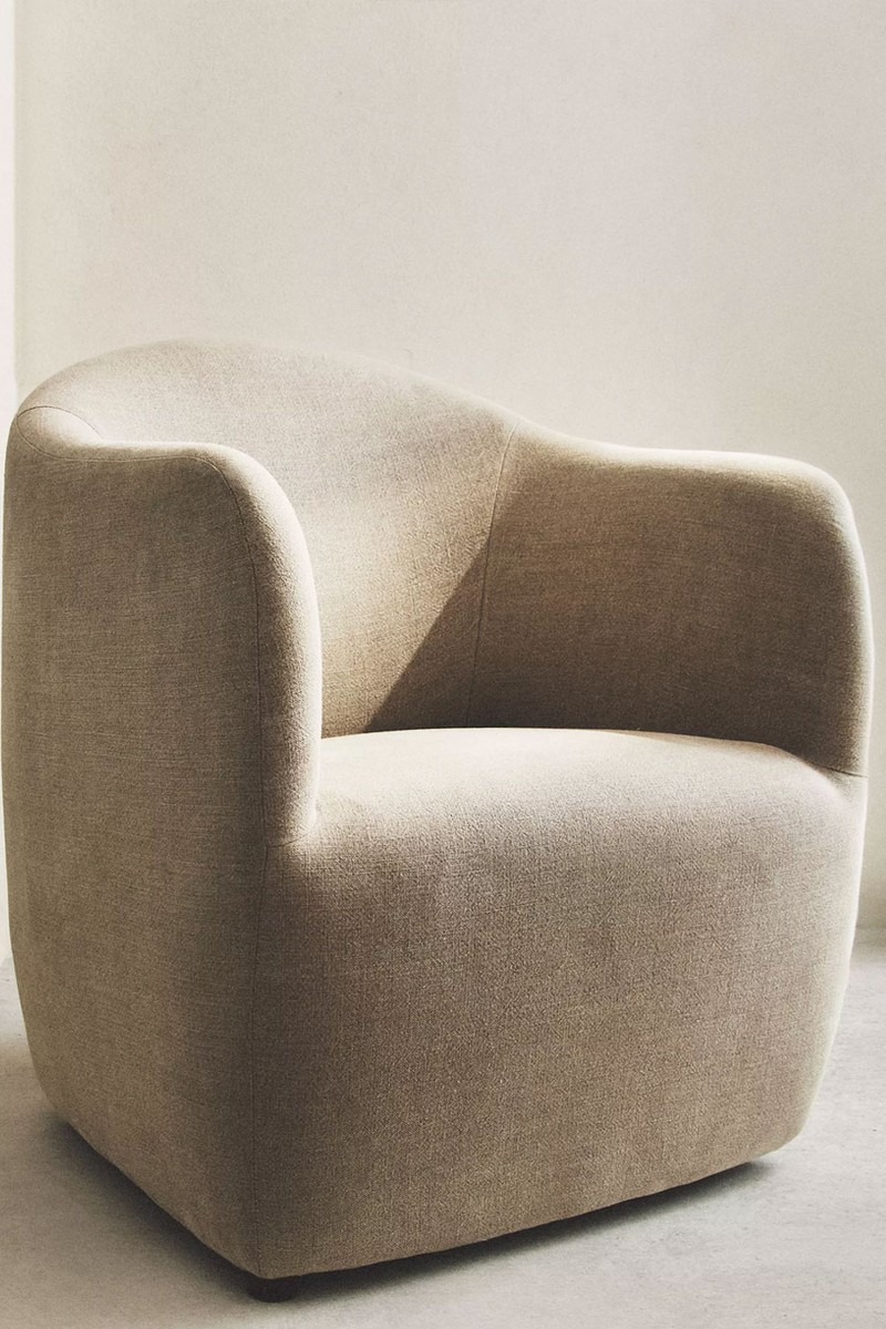 Linen Accent Chair