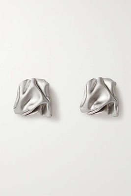 Notsobig Scrunch Recycled Sterling Silver Earrings from Completedworks