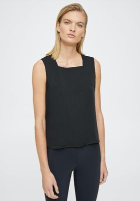 Relaxed Shell Top in Silk Georgette