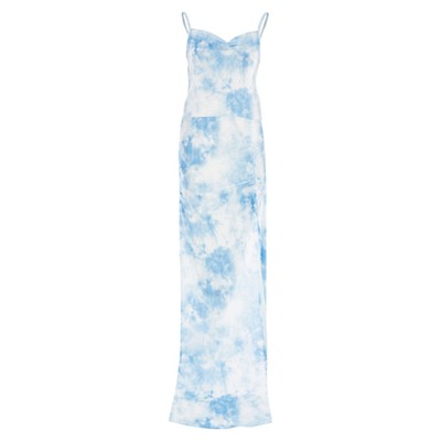 Blue Tie Dye Midi Dress