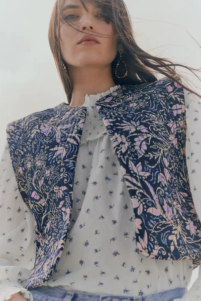 Floral Quilted Gilet from Mango