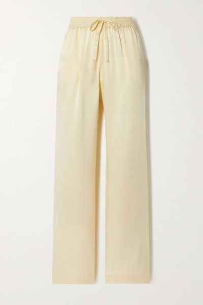 Sulu Silk-Crepe Wide-Leg Pants from LouLou Studio