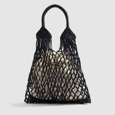 Mesh Pattern Shopper Bag