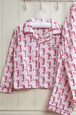 Pink Seahorses Pyjamas from Cologne & Cotton