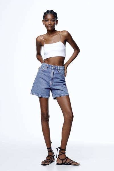 Retro Denim Bermuda Shorts from Zara