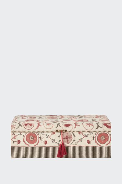 Sheki Upholstered Ottoman from OKA