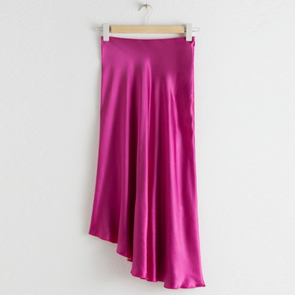 Asymmetrical Satin Midi Skirt from & Other Stories