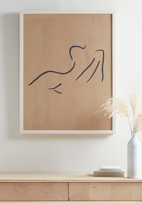 Silhouette Nude Framed Print