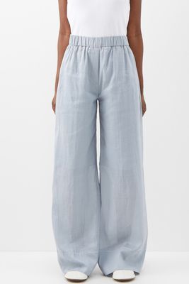 Milner Elasticated-Waist Ramie-Voile Trousers from Joseph