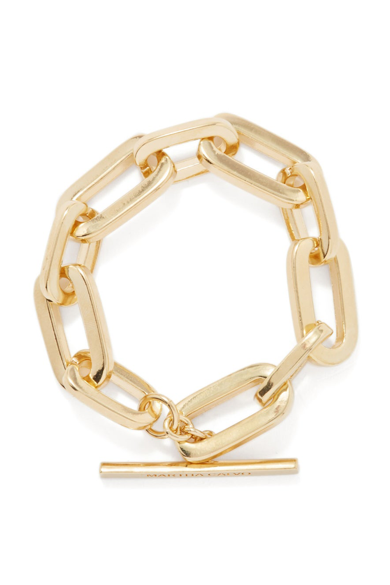 Epic Chain 14kt Gold-Plated Lariat Bracelet from Joolz By Martha Calvo