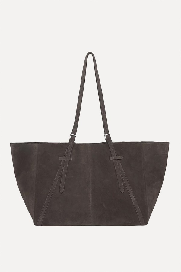 Suede Bowling Bag from Buckle Detail Suede Tote Bag, £250
