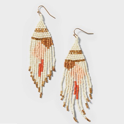 Long Beaded Earrings from Stradivarius