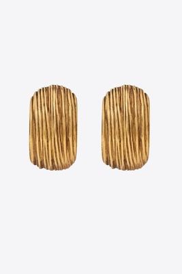 Striated Dome Earrings from Saint Laurent