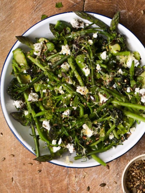 Spring Veg With Herbs & Feta