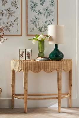 Loama Braided Rattan Console Table  from La Redoute 