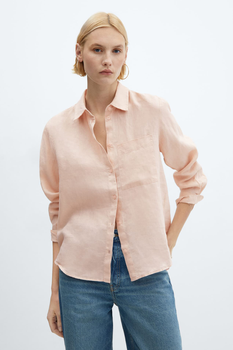 Linen 100% Shirt from Mango