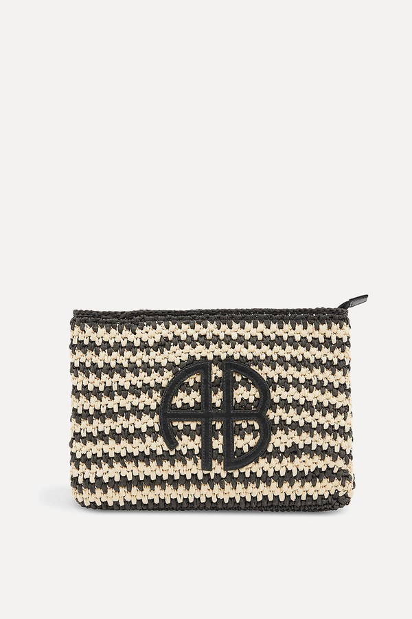 Monogrammed Woven Pouch from Anine Bing