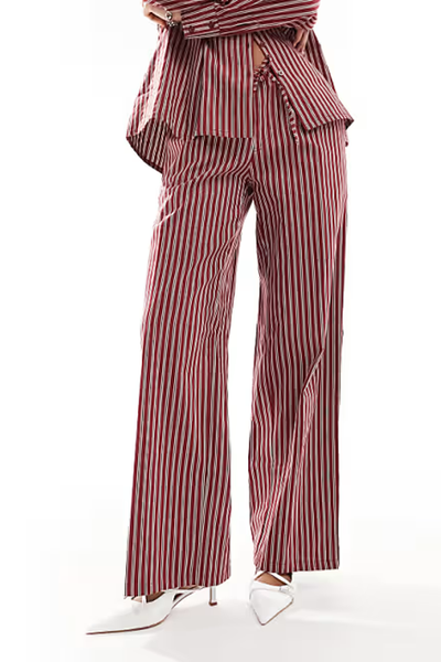 Lirura Striped Low Rise Trousers from Motel